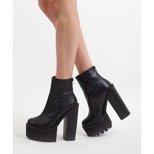 Black Platform Ankle Boots
